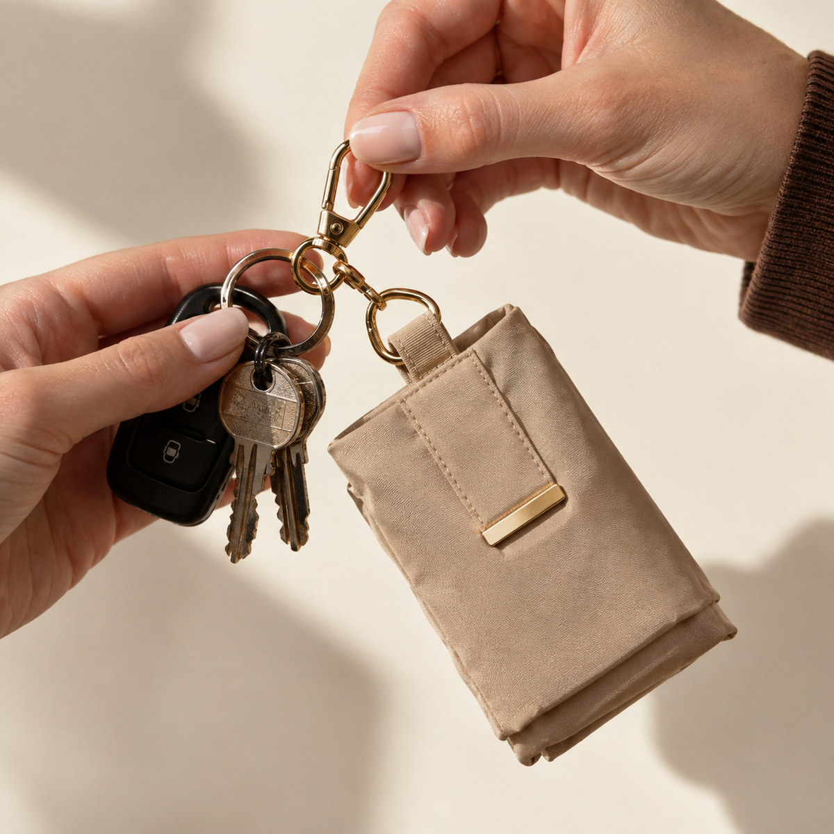 Olniy pouch clipped on keys
