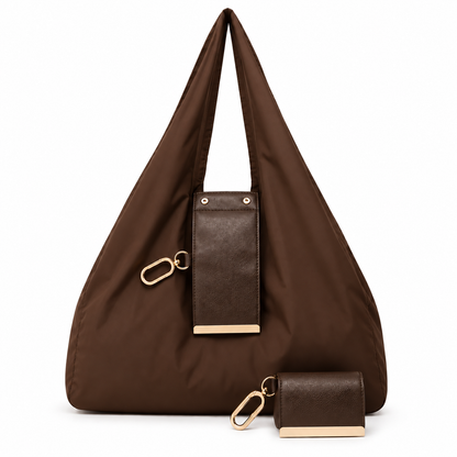Olniy keychain tote in brown